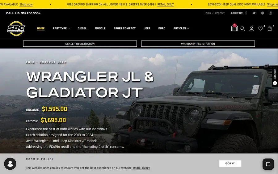 South Bend Clutch website built by The Brand Arsenal